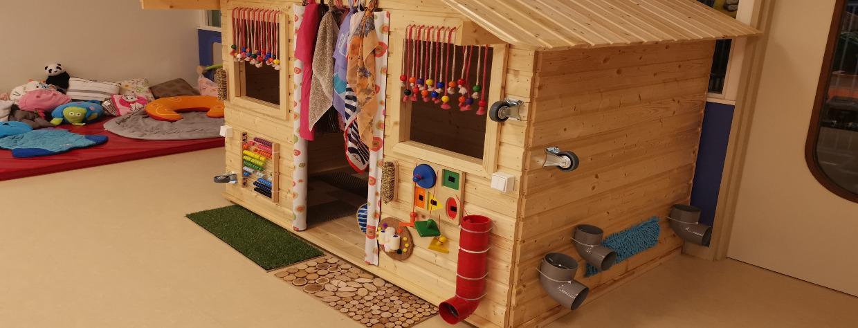 Cabane en bois à l'intérieur