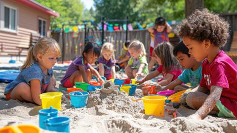 enfants jouant dehors